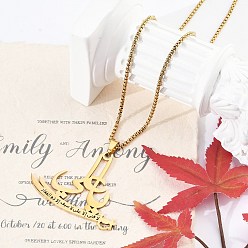 Настоящее золото 18K 201 Арабские подвески из нержавеющей стали с цепочкой-коробкой для женщин и мужчин, реальный 18 k позолоченный, 23.62 дюйм (60 см), 2.5 мм