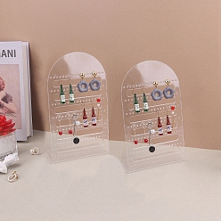 Clear 7-Tier 126-Hole Acrylic Earring Organizer Display Stands, Jewelry Holder for Earring Storage, Clear, 13.5x5.5x23.5cm