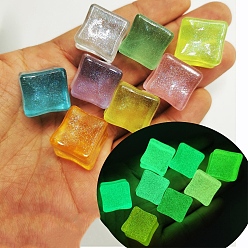 Cube Светящееся акриловое украшение для дисплея, случайный цвет, кубические, 18 мм