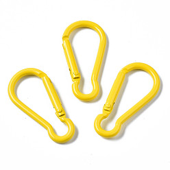 Желтый Алюминия скалолазание карабинов, ключевые застежками, желтые, 46x22.5x4.5 мм, внутренний диаметр: 39x16 мм