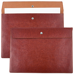 Седло Коричневый Карманы для документов из искусственной кожи, прямоугольные, седло коричневый, 242x335x2~9 мм
