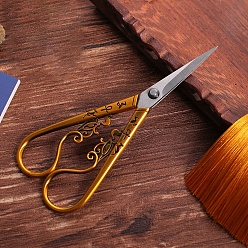 Античное Золото Ножницы из нержавеющей стали, ножницы для вышивания, швейные ножницы, античное золото , 138x55x5.4 мм