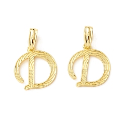 Letter D Подвески с буквами из экологически чистой латуни, настоящее золото 18 k с долговечным покрытием, без кадмия и без свинца, letter.d, 16.5x16x1.4 мм, отверстие : 6.5x3.3 мм