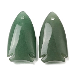 Green Aventurine Natural Green Aventurine Pendants, Fish Charms, 39~40x22x12mm, Hole: 2mm