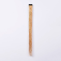 Dunkelgolden Mode Damen Haarklammern, mit Pet & Braid Nylon Metallic Cord Haar Perücken, dunkelgolden, 500x35 mm