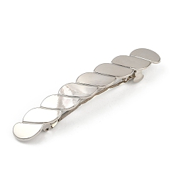 Платина Заколки для волос из сплава с железным зажимом, аксессуары для волос для женщин и девочек, платина, 13x83x11.5 мм