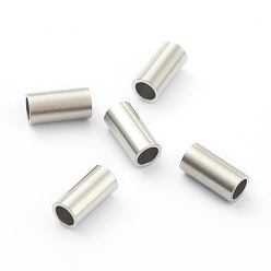 Нержавеющая Сталь Цвет Не тускнеет 304 бусины из нержавеющей стали, трубки бисера, цвет нержавеющей стали, 8x3 мм, отверстие : 2 мм
