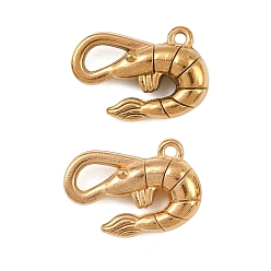 Креветка 201 подвески из нержавеющей стали, золотые, креветка, 14x18.5x5 мм, отверстие : 1.2 мм