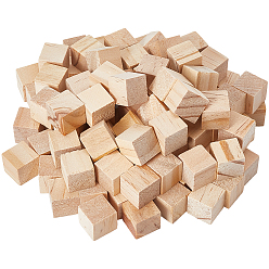 Античный Белый 100 шт. необработанного материала для резьбы по дереву своими руками, блоки из липы, кубические, старинный белый, 15x15x15 мм