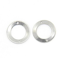 Stainless Steel Color 304 Stainless Steel Slice Links, Ring, Stainless Steel Color, 16x1mm, Hole: 1mm