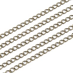 Antique Bronze Brass Twisted Chains, Curb Chains, Soldered, Antique Bronze, 2.7x2x0.4mm