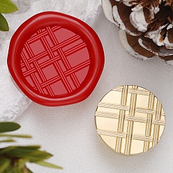 Другие Текстура тема круглая латунная головка штампа, для сургучной печати, изготовление свадебных приглашений, золотые, линия, 25x14.5 мм, внутренний диаметр: 6.5 мм