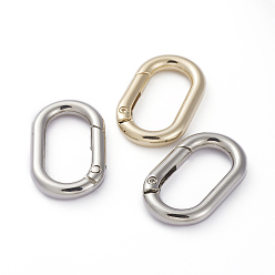 (52) Непрозрачная лаванда Брелок из гальванического сплава, овальные, разноцветные, внутренний диаметр: 25x12 мм