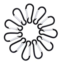 Черный Застежки для брелков из алюминиевого сплава, чёрные, 46 мм