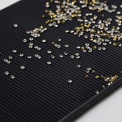 Black Jewelry Displays Plastic Base Board for Rhinestone Picking, Black, 175x110x4mm, Board's gap size: 1.2~1.8mm