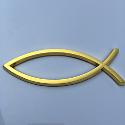 Без Узора Водонепроницаемый 3d Иисус рыба абс пластик самоклеящаяся наклейка, автомобильные наклейки, украшение автомобиля своими руками, нет шаблона, 140x45 мм