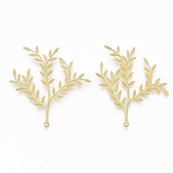 Без Покрытия Латунные подвески, без никеля , лист, сырой (без покрытия), 48x42x2 мм, отверстие : 1.4 мм