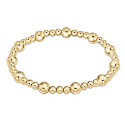 Golden Runde, elastische Armbänder aus Messing im böhmischen Stil, golden, 6.89 Zoll (17.5 cm)