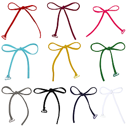 (52) Непрозрачная лаванда 10 пары 10 цвета нейлоновые нескользящие бретели для бюстгальтера, регулируемый держатель лямок бюстгальтера, с крюком, разноцветные, 445~450x5x2.5 мм, 1 пара / цвет