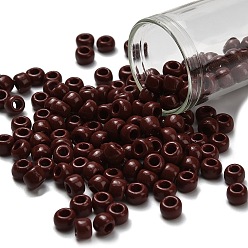 (46) Opaque Oxblood Тохо 3/0 круглые бусины, японский бисер, (46) непрозрачная бычья кровь, 5.5 мм, отверстие : 1.5 мм, Около 60 шт / 10 г