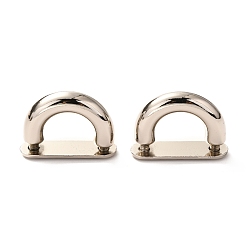 Платина Застежки из цинкового сплава, для лямки, обвязочные мешки, аксессуары для одежды, платина, 2.7x1.95x0.8 см, Внутренний диаметр: 1.35x1.2 cm