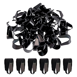 Black 304 Stainless Steel Snap On Bails, Black, 8.5x4mm, 50pcs