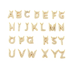 Золотой 26 кулоны из латуни с прозрачным кубическим цирконием, подвески с буквой az~z, золотые, 9x3~10x1.5 мм, отверстие : 0.8 мм