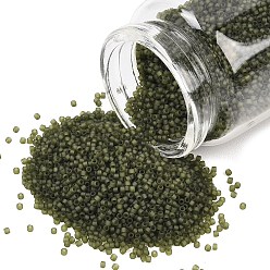 (DB2404)Matte Transparent Dark Olive Бусины miyuki delica, цилиндр, японский бисер, 11/0, (db2404)матовый прозрачный темно-оливковый, 1.3x1.6 мм, отверстие : 0.8 мм, Около 2000 шт / 10 г