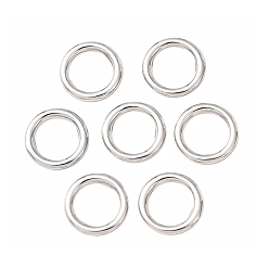 Platine Laiton fermé Anneaux, ronde, platine, 8x1.2mm