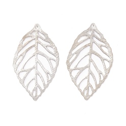 Платинированный Латунные подвески, долговечный, стойки покрытие, без кадмия и без свинца, полый лист, , филигрань, Реальная платина, 34.5x20.5x0.5 мм, отверстие : 1 мм