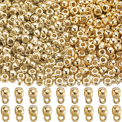 Light Gold 400шт. пластиковые трубчатые скобы ccb, петля под залог, рондель, золотой свет, 9x4x6 мм, отверстие : 1.5~1.6 мм, внутренний диаметр: 3 мм