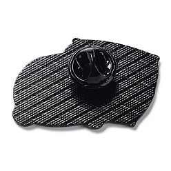 Pillow Эмалированная булавка с мультяшной лягушкой, электрофорез брошь из черного сплава для рюкзака для одежды, подушка, 24x33.5x1.5 мм