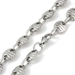 Stainless Steel Color Non-Tarnish 201 Stainless Steel Chain Necklaces, Stainless Steel Color, 24.29 inch(61.7cm)