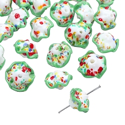 Бледно-Зеленый Юбка ручной работы из бисера лэмпворк, браслет из бисера своими руками, ювелирные аксессуары, бледно-зеленый, 17x12 мм