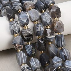 (946FM) Цитрин матовый с зеленой подкладкой Природные Ботсвана агат бисер нитей, ромб, граненые, с бисером, 14~16x10~11.5x9.5~11 мм, отверстие : 1 мм, около 21~23 шт / нитка, 15.16''~15.91'' (38.5~40.4 см)