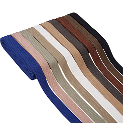 (52) Непрозрачная лаванда 40 ярдов 10 цветов поликоттоновая лента, для изготовления лямок для сумок, разноцветные, 1 дюйм (25 мм), 4 ярдов / цвет