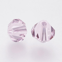 Violet Imitation Austrian Crystal Beads, Grade AAA, Faceted, Bicone, Violet, 6x6mm, Hole: 0.7~0.9mm