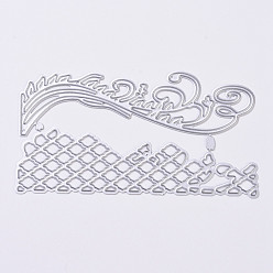 Couleur Platine Mate La coupe en acier au carbone coupe les stencils, pour bricolage scrapbooking / album photo, carte de papier de bricolage décoratif, mat couleur platine, 51x99x0.9mm