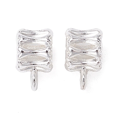 Silver Alloy Tube Bails, Long-Lasting Plated, Loop Bails, Barrel, Silver, 10x6.5x7mm, Hole: 1.2mm, Inner Diameter: 5mm