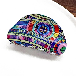 Разноцветный Акриловые коготь заколки, аксессуары для волос для женщин и девочек, арка, красочный, 45x80 мм