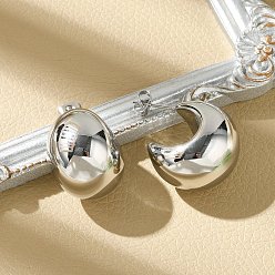 Нержавеющая Сталь Цвет 304 серьги-гвоздики из нержавеющей стали для женщин, луна, цвет нержавеющей стали, 23x18 мм