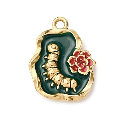 Insects 304 нержавеющей стальной эмали подвески, золотые, насекомые, 25.5x19x4.5 мм, отверстие : 2.2 мм