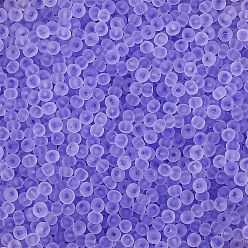 Средний Фиолетовый Стеклянный бисер матового цвета, рондель, средне фиолетовый, 3 мм, отверстие : 1 мм, о 220 шт / комплект