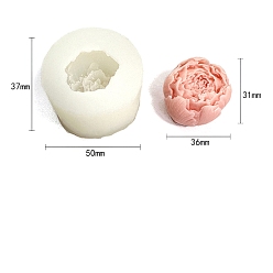 Белый Формы для свечей из пищевого силикона своими руками, для изготовления свечей, цветок, белые, 5x3.7 см