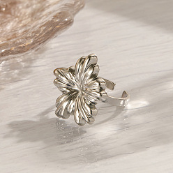 Нержавеющая Сталь Цвет Цветок 304 манжетные кольца из нержавеющей стали, цвет нержавеющей стали, внутренний диаметр: 18 мм