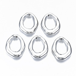 Платина Ccb пластиковые соединительные кольца, кольцо, платина, 32x25x7 мм, внутренний диаметр: 20x13 мм