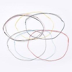 Mixed Color Adjustable Flat Waxed Polyester Cords Necklace Making, Mixed Color, 12.99 inch~25.6 inch(33~65cm)