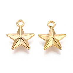 Light Gold Пластмассовые подвески ccb, звезда, золотой свет, 24x20x7 мм, отверстие : 3 мм