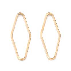 Золотой 304 нержавеющей стали связывающий кольца, пайки, ромб, золотые, 19.5x7.5x0.8 мм