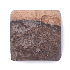Coconut Brown Unfinished Sandalwood Imitation Planet Surface Stuff, for DIY Epoxy Resin, UV Resin Jewelry Decoration Making, Moon, Coconut Brown, 49~50.5x50.5x10~14.5mm